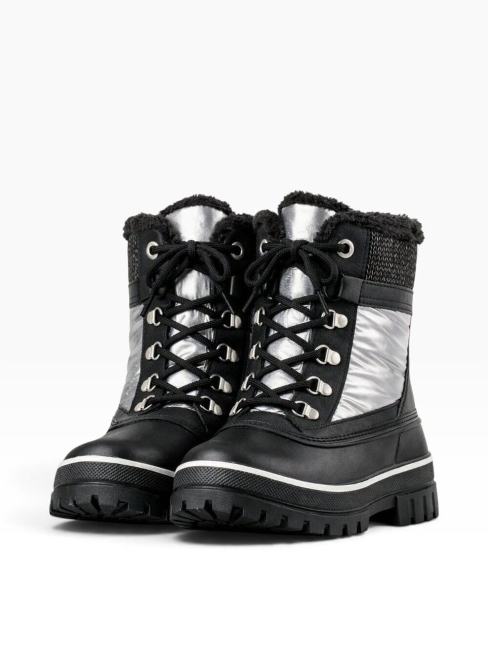 Storm by Cougar Women's Winter Snow Boots - Silver & Black, Size 8 US New In Box
